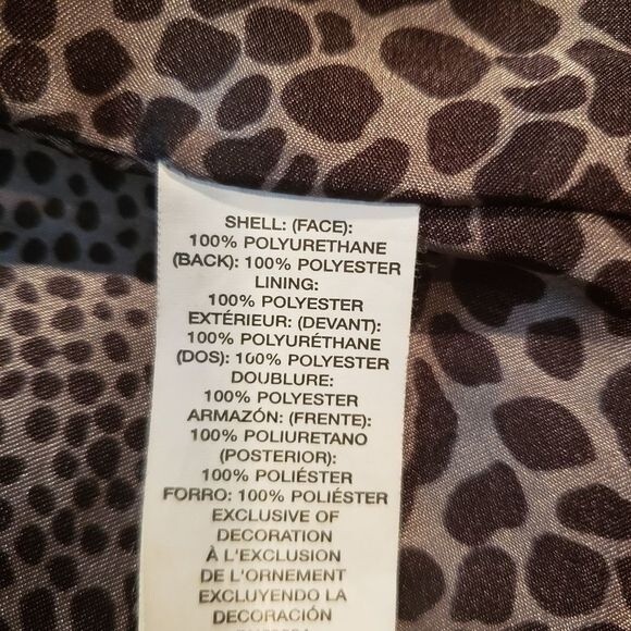 SILVER Faux Leather Jacket Girls size 7/8 - Picture 4 of 4